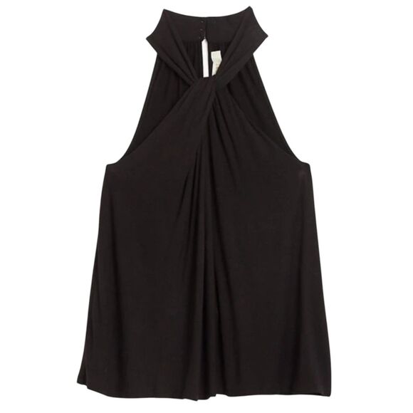 NWT Loft Plus Drape Tank Top Women's 20/22 Black - Picture 1 of 6